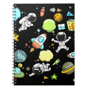 Caderno Espiral Tema espacial