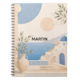 Caderno Espiral Tema Grécia com nome personalizado