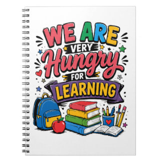 Caderno Espiral Temos Fome de Aprender
