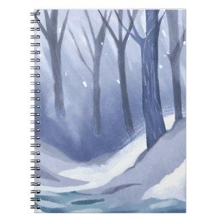 Caderno Espiral Tempestade De Neve Na Floresta