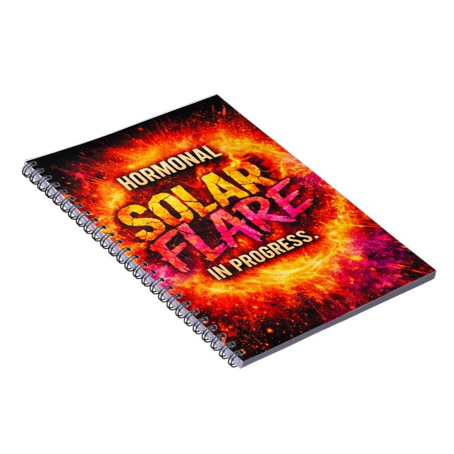 Caderno Espiral Tempestade Solar Hormonal se Aproximando (Lado Direito)