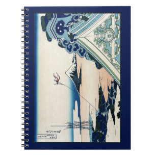 Caderno Espiral Templo de Honganji em Asakusa Mt Fuji, no Japão