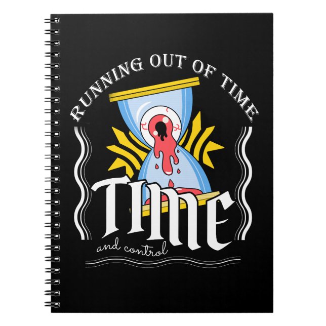 Caderno Espiral Tempo esgotado, ilustração de roupa de rua (Frente)