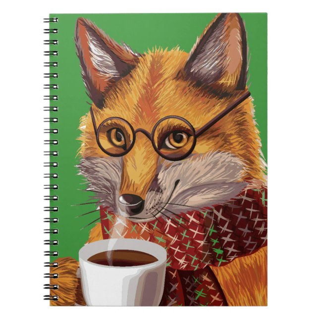 Caderno Espiral Tempo Foxy do chá (Frente)