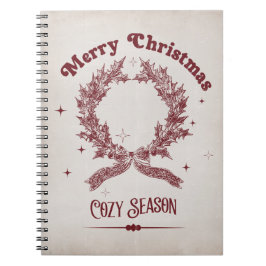 Caderno Espiral Temporada Aconchegante Natal Vintage
