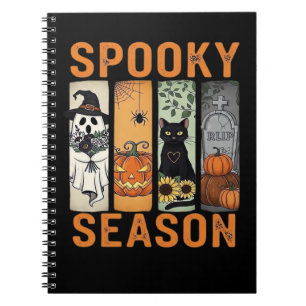 Caderno Espiral Temporada Assustadora � Fantasma Fofo, Gato Preto,