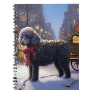Caderno Espiral Temporada Festiva de Natal do Poodle