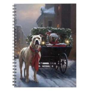 Caderno Espiral Temporada Festiva de Natal do Staffordshire Americ