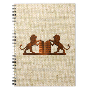 Caderno Espiral Ten Commandments and Lions