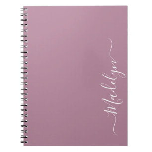 Caderno Espiral Tendência de Nome Personalizado Na moda de Script