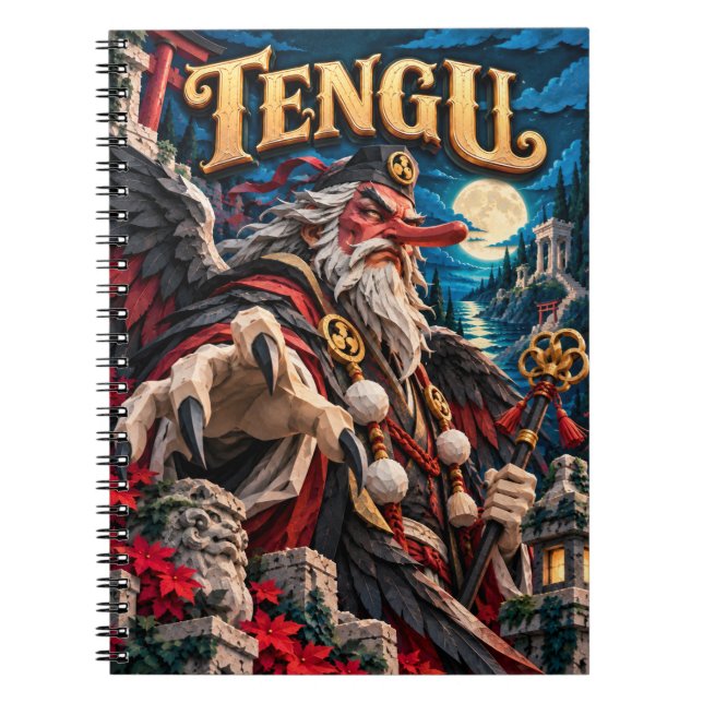 Caderno Espiral Tengu, Monstro de Corte de Papel (Frente)