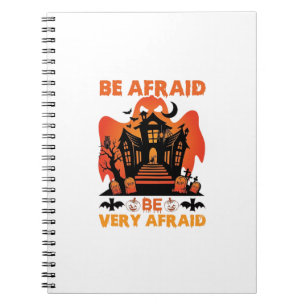 Caderno Espiral Tenha Muito Medo Casa Assombrada de Halloween Abób