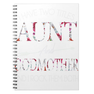 Caderno Espiral Tenho dois títulos para tia e madrinha