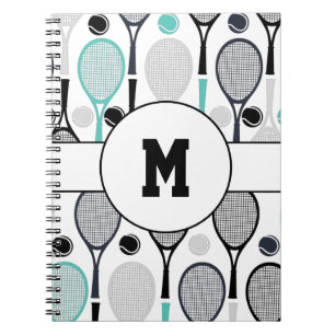 Caderno Espiral Tênis Personalizado Nome do Jogador Monogramado Le