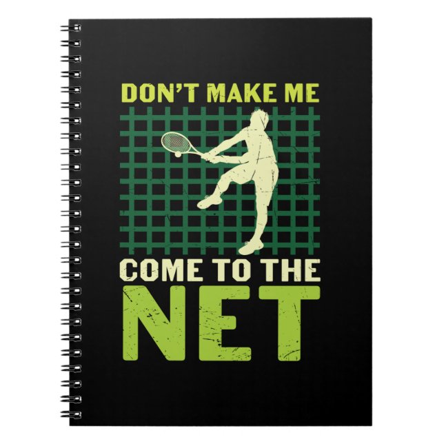 Caderno Espiral Tênis Player | Não Me Faça Chegar À Internet (Frente)