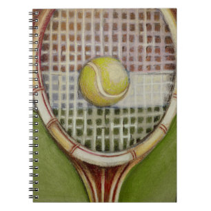 Caderno Espiral Tênis Racket com Ball Lay na Corte