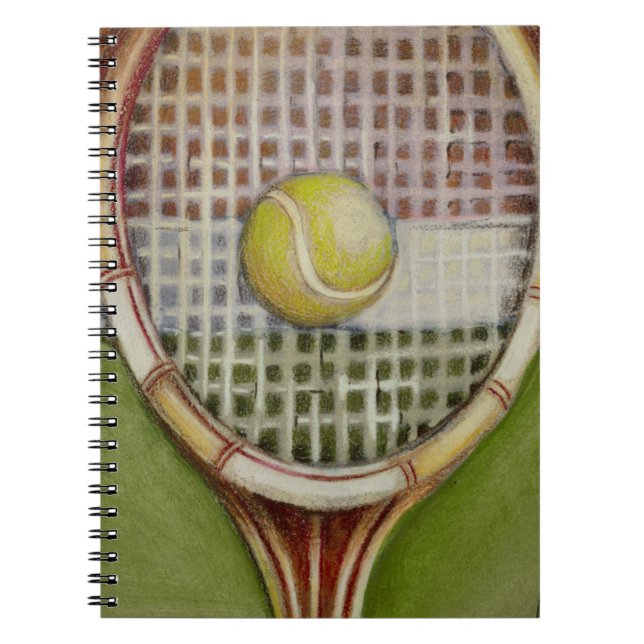 Caderno Espiral Tênis Racket com Ball Lay na Corte (Frente)