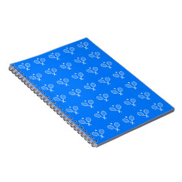 Caderno Espiral Tênis Rackets Blue Background Case-Mate iPhone