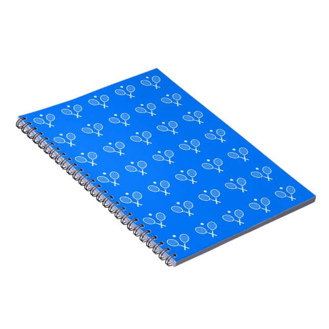 Caderno Espiral Tênis Rackets Blue Background Case-Mate iPhone (Lado Direito)