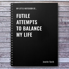 Caderno Espiral Tentativas Inúteis de Equilibrar Cotação Engraçada