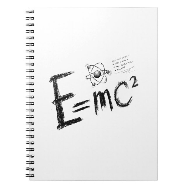 Caderno Espiral Teoria da Relatividade de Einstein. Fórmula (Frente)