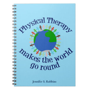 Caderno Espiral Terapêutica Física - Inspiração Quote Monogram