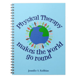 Caderno Espiral Terapêutica Física - Inspiração Quote Monograma PT