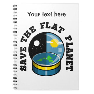 Caderno Espiral Terra plana no globo da neve