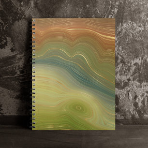 Caderno Espiral Terra Retro Strata   Agato Tonelado Neutro Vintage