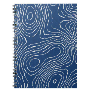 Caderno Espiral Terra sem costura mapa topográfico mapa orgânico
