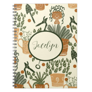 Caderno Espiral Terra Terracotta e Planta Verde: Garden Lover's