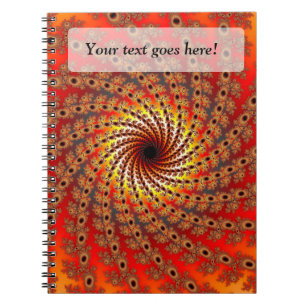 Caderno Espiral Terrapin Spin Art Fractal