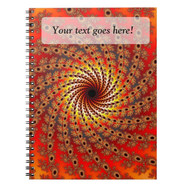 Caderno Espiral Terrapin Spin Arte Fractal (Frente)