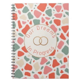 Caderno Espiral Terrazzo & Gold Wedding | Modern & Fun Celebration