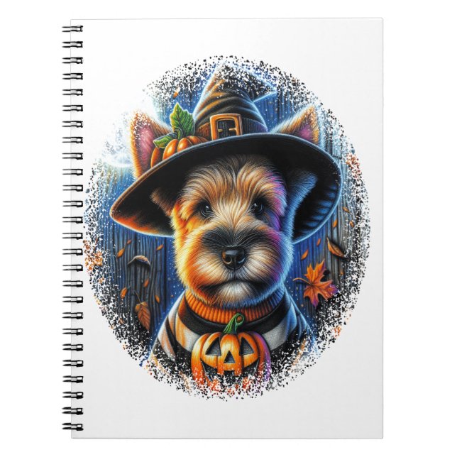 Caderno Espiral Terrier Dog Halloween (Frente)