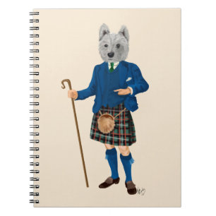 Caderno Espiral Terrier, West Highland, em Kilt 2