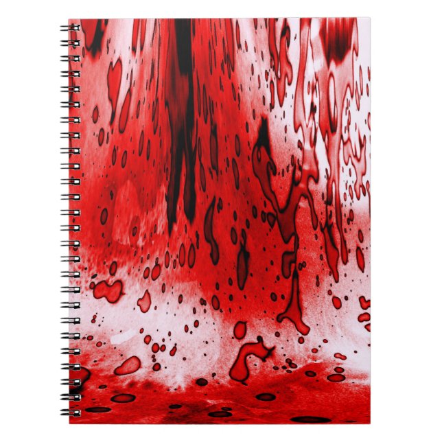 Caderno Espiral Terror Assustador Sangrento Halloween (Frente)