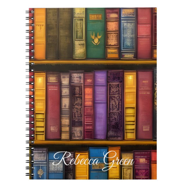 Caderno Espiral Tesouros literários - Livros antigos clássicos (Frente)