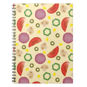 Caderno Espiral Teste padrão 2 da pizza