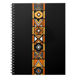 Caderno Espiral Teste padrão africano da arte