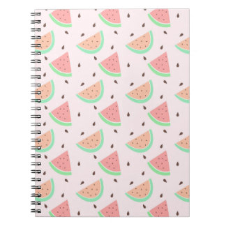 Caderno Espiral Teste padrão bonito da melancia