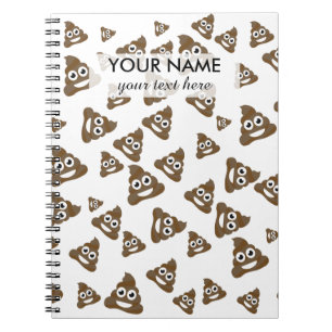 Caderno Espiral Teste padrão bonito engraçado de Emoji do