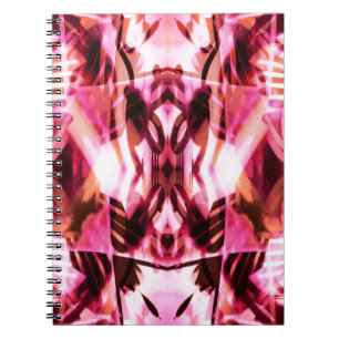 Caderno Espiral Teste padrão cor-de-rosa dos grafites