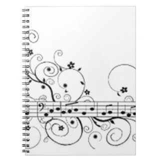 Caderno Espiral Teste padrão da nota musical