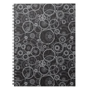 Caderno Espiral Teste padrão das rodas denteadas