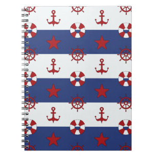 Caderno Espiral Teste padrão de bandeira dos Estados Unidos