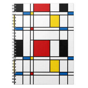 Caderno Espiral Teste padrão de de Stijl