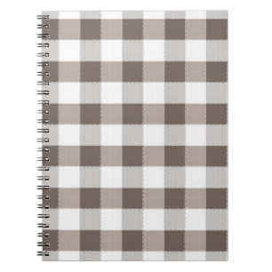 Caderno Espiral Teste padrão de pano de mesa de Brown