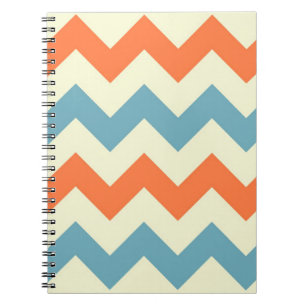 Caderno Espiral Teste padrão de ziguezague formal do ziguezague