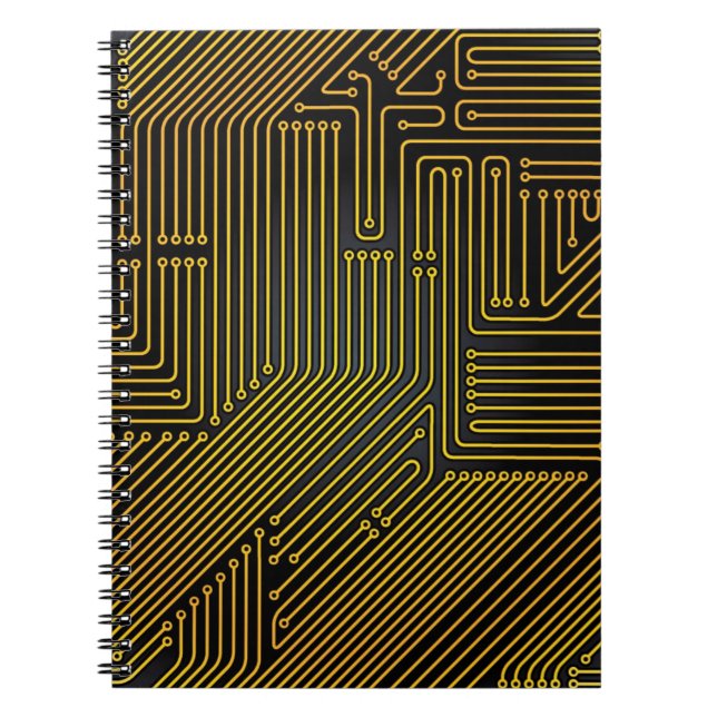 Caderno Espiral Teste padrão do conselho de circuito do computador (Frente)